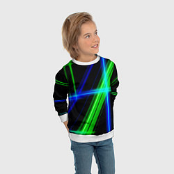 Свитшот детский Color blue black green, цвет: 3D-белый — фото 2