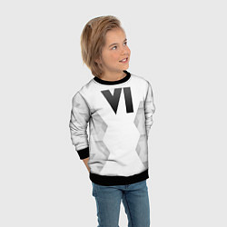 Свитшот детский GTA 6 white poly, цвет: 3D-черный — фото 2
