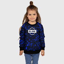 Свитшот детский Blackpink blue energy, цвет: 3D-черный — фото 2