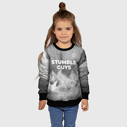 Свитшот детский Stumble Guys - grey gradient посередине, цвет: 3D-черный — фото 2