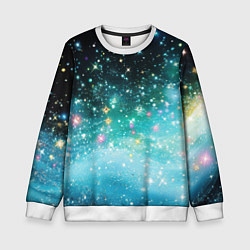 Детский свитшот Бирюзовые блестки фон
