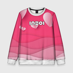 Детский свитшот Inzoi розовые сердечки
