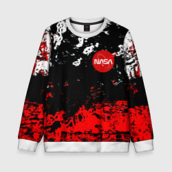 Свитшот детский Nasa краски, цвет: 3D-белый