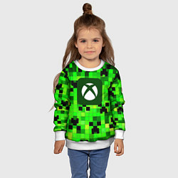 Свитшот детский Minecraft xbox, цвет: 3D-белый — фото 2