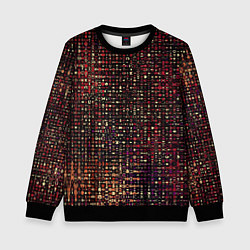 Свитшот детский Тёмный красный абстрактный мелкий паттерн, цвет: 3D-черный