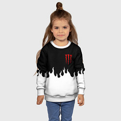 Свитшот детский Monster energy red logo, цвет: 3D-белый — фото 2