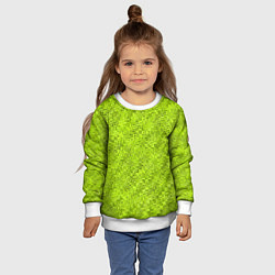 Свитшот детский Салатовый текстурированный, цвет: 3D-белый — фото 2