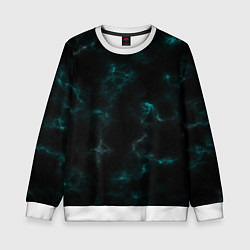 Свитшот детский Color black turquoise, цвет: 3D-белый