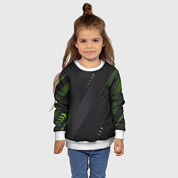 Свитшот детский Color black green, цвет: 3D-белый — фото 2