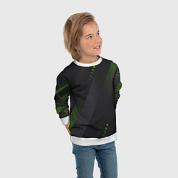 Свитшот детский Color black green, цвет: 3D-белый — фото 2