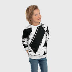 Свитшот детский Color black white, цвет: 3D-белый — фото 2