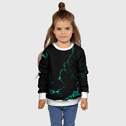 Свитшот детский Color black turquoise, цвет: 3D-белый — фото 2