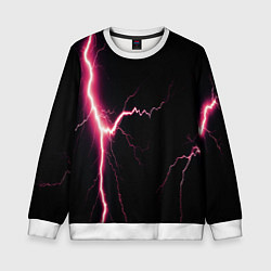 Свитшот детский Lightning pink, цвет: 3D-белый