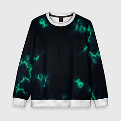 Свитшот детский The color is turquoise, цвет: 3D-белый