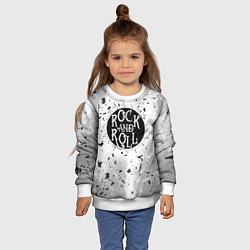 Свитшот детский Рок энд ролл, цвет: 3D-белый — фото 2