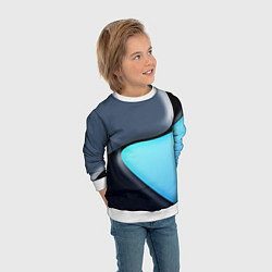 Свитшот детский Разноцветный, цвет: 3D-белый — фото 2