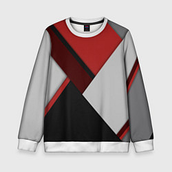 Свитшот детский Color black red grey, цвет: 3D-белый