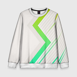 Детский свитшот Color white line green