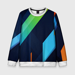 Свитшот детский Multicolored, цвет: 3D-белый