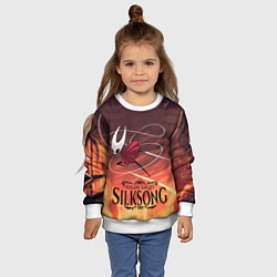 Свитшот детский Герой Hollow knight silksong, цвет: 3D-белый — фото 2