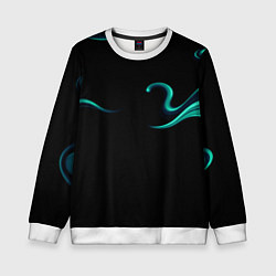 Свитшот детский Color light blue abstraction, цвет: 3D-белый