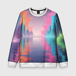 Детский свитшот Город в розовом тумане