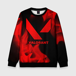 Детский свитшот Valorant - red gradient