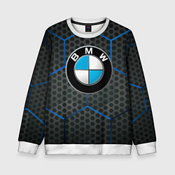 Свитшот детский Bmw соты, цвет: 3D-белый