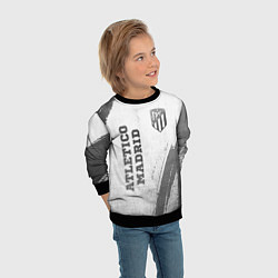 Свитшот детский Atletico Madrid - white gradient вертикально, цвет: 3D-черный — фото 2