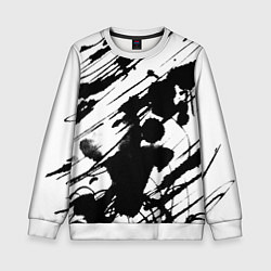 Детский свитшот Брызги и штрихи черной краски