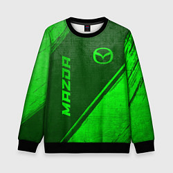 Свитшот детский Mazda - green gradient вертикально, цвет: 3D-черный