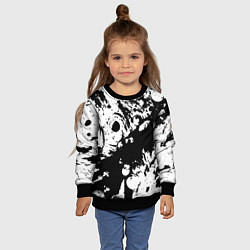 Свитшот детский Чёрный с белой абстракцией, цвет: 3D-черный — фото 2