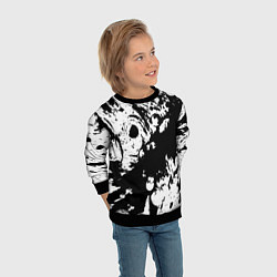 Свитшот детский Чёрный с белой абстракцией, цвет: 3D-черный — фото 2