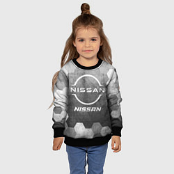 Свитшот детский Nissan - grey gradient, цвет: 3D-черный — фото 2