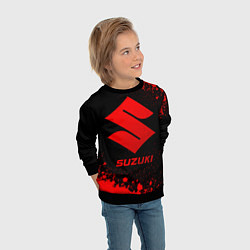 Свитшот детский Suzuki - red gradient, цвет: 3D-черный — фото 2