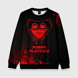 Свитшот детский Poppy Playtime - red gradient, цвет: 3D-черный