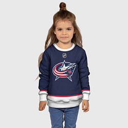 Свитшот детский Columbus Blue Jackets - NHL team, цвет: 3D-белый — фото 2