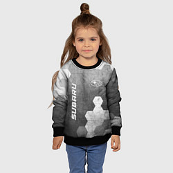 Свитшот детский Subaru - grey gradient вертикально, цвет: 3D-черный — фото 2