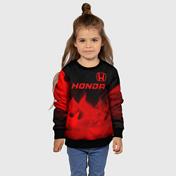 Свитшот детский Honda - red gradient посередине, цвет: 3D-черный — фото 2