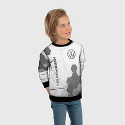 Свитшот детский Volkswagen - white gradient вертикально, цвет: 3D-черный — фото 2