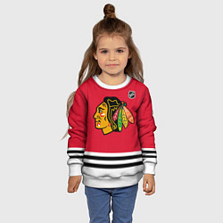 Свитшот детский Бобби Халл - Чикаго Блэкхокс, цвет: 3D-белый — фото 2