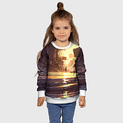Свитшот детский Аниме под солнцем, цвет: 3D-белый — фото 2