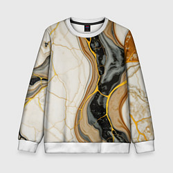 Детский свитшот Золотистые прожилки в мраморе