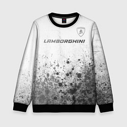 Свитшот детский Lamborghini - white gradient посередине, цвет: 3D-черный