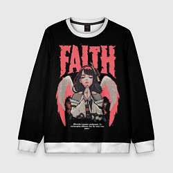 Свитшот детский Шогун Райден и судьба, цвет: 3D-белый