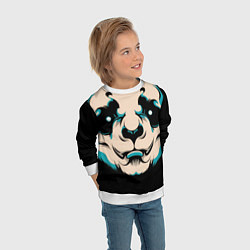 Свитшот детский Взгляд панды, цвет: 3D-белый — фото 2