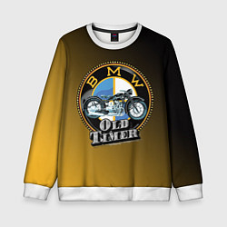 Свитшот детский Ретро мотоцикл BMW, цвет: 3D-белый