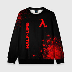 Свитшот детский Half-Life - red gradient вертикально, цвет: 3D-черный