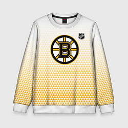 Свитшот детский Бостон Брюинз - светлый градиент, цвет: 3D-белый