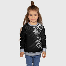 Свитшот детский Верные спутники Одина, цвет: 3D-меланж — фото 2